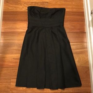 Black strapless Ann Taylor silk cocktail dress